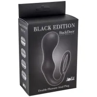 Изображение  Анальная пробка с кольцом на пенис Double Pleasure Anal Plug Black