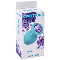 Изображение Lola Toys, Россия Анальная пробка Emotions Cutie Large Turquoise Light Purple Crystal