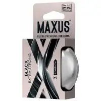 Фото Maxus, Великобритания Утолщенные презервативы Maxus Extra Strong черные 3 шт