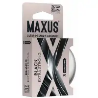 Фото Maxus, Великобритания Утолщенные презервативы Maxus Extra Strong черные 3 шт