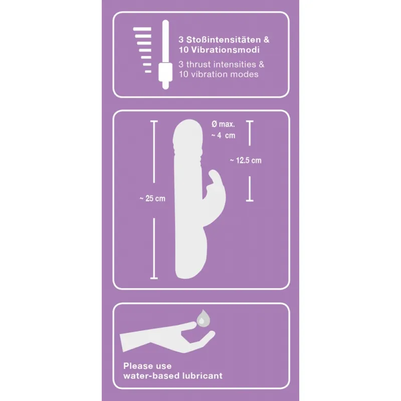 Изображение Orion, Германия Фиолетовый вибратор Sweet Smile с возвратно-поступательными движениями