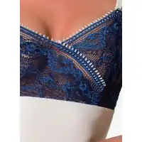 Passion, Польша Кремовая сорочка с синим кружевом Ivone XXL/XXXL — купить в Минске Изображение Passion, Польша Кремовая сорочка с синим кружевом Ivone XXL/XXXL