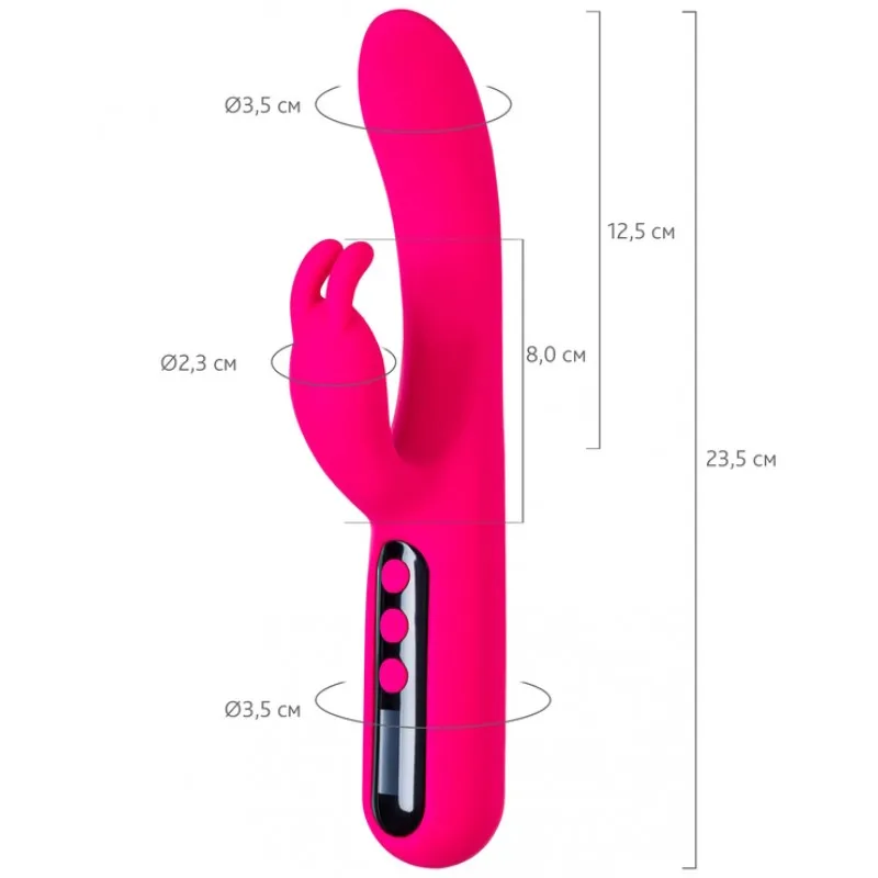 Изображение TOYFA Basic Вибратор с клиторальным стимулятором EroTeq Rablock с LCD экраном