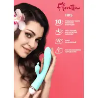 Фото Toyfa, Китай Вибратор с клиторальным стимулятором Flovetta Iris голубой