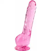 Lola Toys, Россия Прозрачный фаллос с мошонкой Intergalactic Luminous Pink 20 см — купить в Минске Фото Lola Toys, Россия Прозрачный фаллос с мошонкой Intergalactic Luminous Pink 20 см