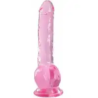 Lola Toys, Россия Прозрачный фаллос с мошонкой Intergalactic Luminous Pink 20 см — купить в Минске Фото Lola Toys, Россия Прозрачный фаллос с мошонкой Intergalactic Luminous Pink 20 см