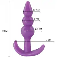 Фото KISSEXPO Анальная втулка Purple Plug 9 см