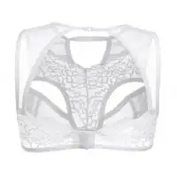 Фото Erolanta Lingerie Белый бралетт Erolanta с кружевными вставками 50-52