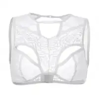 Фото Erolanta Lingerie Белый бралетт Erolanta с кружевными вставками 50-52
