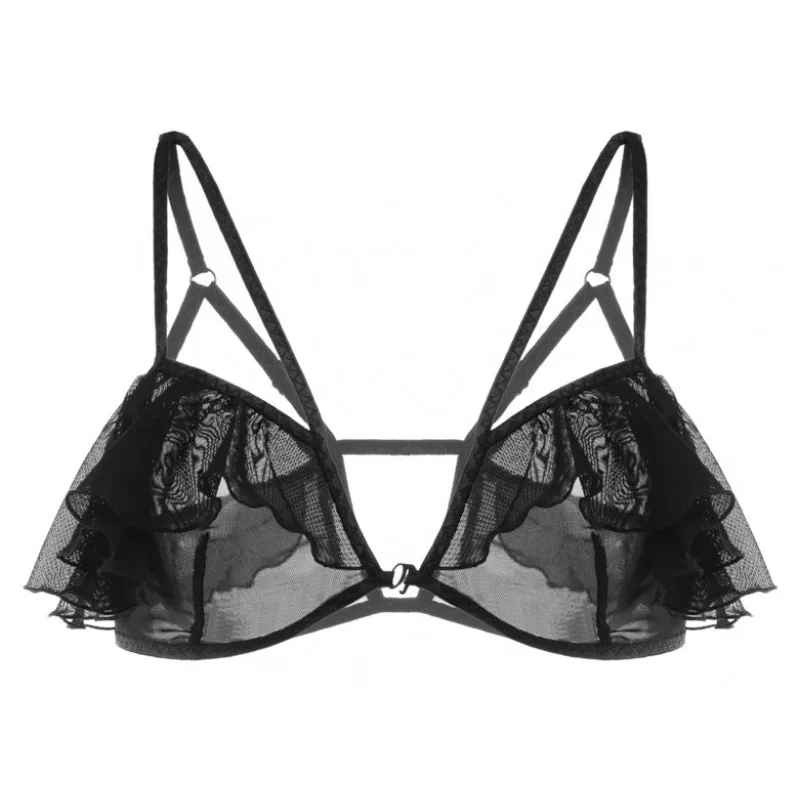 Фото Erolanta Lingerie Невесомый бралетт Erolanta Lora с воланами и застежкой спереди 46-48