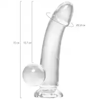 Фото TOYFA Basic Реалистичный фаллоимитатор Toyfa Cryst 15 см прозрачный