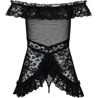 Фото Obsessive, Польша Игривый кружевной бэби-долл с трусиками-стрингами Flores L/XL