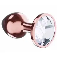 Изображение Lola Toys, Россия Анальная пробка Diamond Moonstone Shine L розовое золото