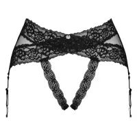 Фото Obsessive, Польша Чувственный пояс-трусики для чулок с открытым доступом Lacrisia XL/XXL