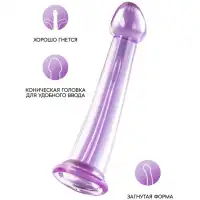 Фото TOYFA Basic Фиолетовый фаллоимитатор Jelly Dildo M Toyfa Basic 18 см