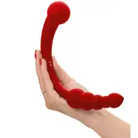 Изображение Toyfa, Китай Силиконовый двусторонний вибратор Black and Red by Toyfa