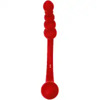 Изображение Toyfa, Китай Силиконовый двусторонний вибратор Black and Red by Toyfa