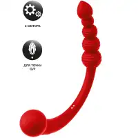 Изображение Toyfa, Китай Силиконовый двусторонний вибратор Black and Red by Toyfa