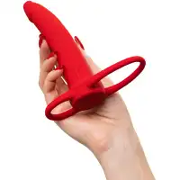 Фото Toyfa, Китай Насадка для двойного проникновения Black and Red by Toyfa 17 см красная