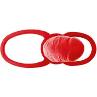 Фото Toyfa, Китай Насадка для двойного проникновения Black and Red by Toyfa 17 см красная