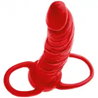 Фото Toyfa, Китай Насадка для двойного проникновения Black and Red by Toyfa 17 см красная