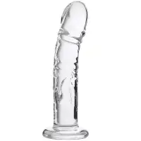 Фото Sexus Glass Реалистичный фаллос из прозрачного стекла Sexus Glass 20 см