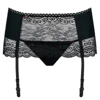 Фото Obsessive, Польша Кружевной пояс для чулок с трусиками Miamor L/XL