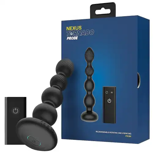 Изображение  Анальная вибровтулка с ротацией Nexus Tornado Beaded Probe