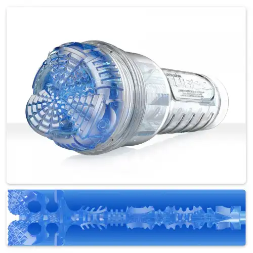 Изображение FLESHLIGHT Прозрачный мастурбатор Голубой Лед Fleshlight Turbo Core