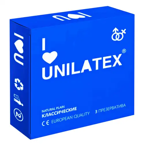 Фото  Классические презервативы Unilatex Natural Plain 3 шт