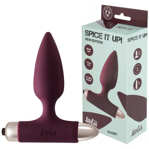 Lola Toys, Россия Анальная пробка с вибрацией Spice It Up New Edition Glory бордовая — купить в Минске Изображение Lola Toys, Россия Анальная пробка с вибрацией Spice It Up New Edition Glory бордовая