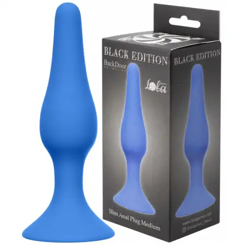 Фото Lola Toys, Россия Анальная втулка Slim Anal Plug M Blue