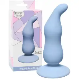 Анальная втулка для стимуляции простаты Waved Anal Plug Blue