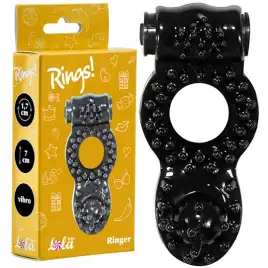 Тянущееся виброкольцо для эрекции Rings Ringer Black