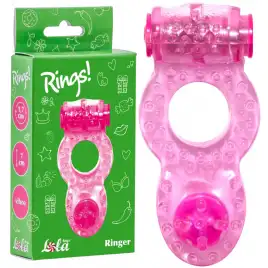 Тянущееся виброкольцо для эрекции Rings Ringer Pink