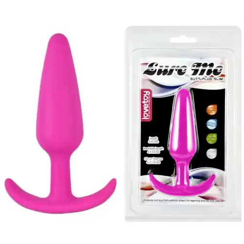 Фото Lovetoy, Китай Розовая силиконовая анальная пробка Lure Me Small