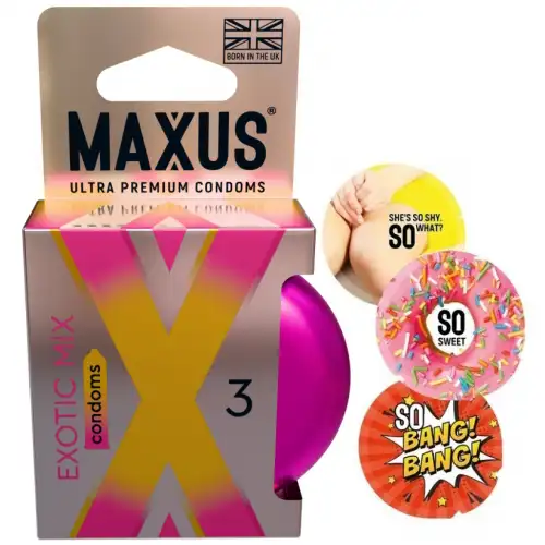 Изображение Maxus Презервативы в металлическом кейсе Maxus №3 Exotic Mix экзотический микс