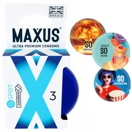 Презервативы в металлическом кейсе Maxus №3 G-Spot для стимуляции точки G