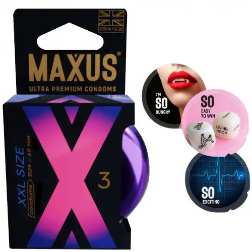 Изображение Maxus Презервативы в металлическом кейсе Maxus №3 XXL увеличенного размера