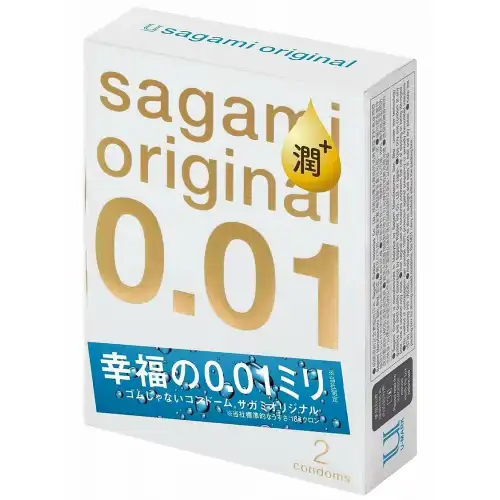 Изображение Sagami, Япония Полиуретановые презервативы Sagami Original 0,01 Extra Lub 2 шт