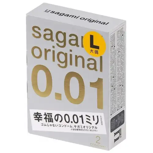 Фото Sagami, Япония Полиуретановые презервативы Sagami Original 0,01 L-size 2 шт