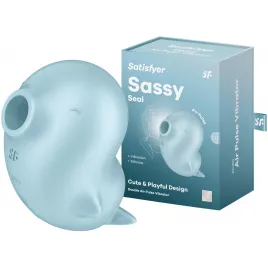 Вакуумно-волновой стимулятор с вибрацией Satisfyer Sassy Seal голубой