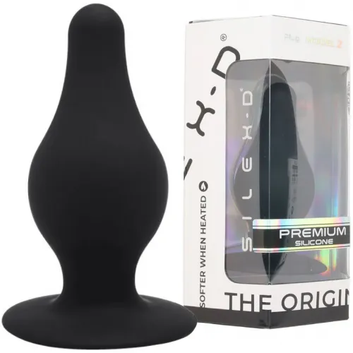 Фото Silexd, Испания Анальная втулка на присоске с эффектом памяти SilexD Premium Silicone Plug S черная