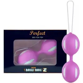 Вагинальные шарики со смещенным центром тяжести Sex Fan Toy бело-розовые