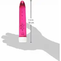 Фото Topco Sales Розовый вибратор со стразами Cristal 6x Vibe Rose 18 см