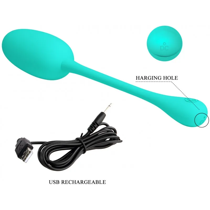 Изображение Pretty Love Перезаряжаемое виброяйцо Pretty Love Knucker мятное