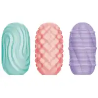 Фото Pretty Love, Китай Двустороннее яйцо-мастурбатор Pretty Love Smooth Stripes Cupid-X