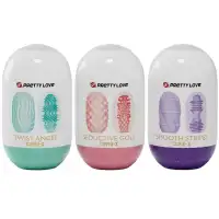 Фото Pretty Love, Китай Двустороннее яйцо-мастурбатор Pretty Love Smooth Stripes Cupid-X
