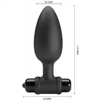 Фото Pretty Love Анальная втулка с вибрацией Pretty Love Vibra Butt Plug II черная