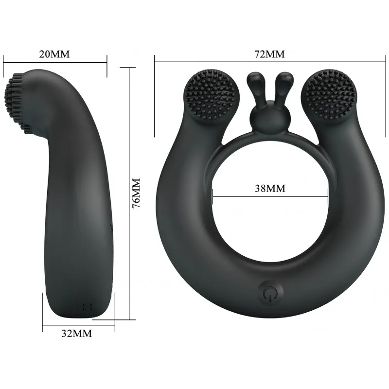 Изображение Pretty Love Перезаряжаемое эрекционное виброкольцо Vibrant Penis Ring Dahlia